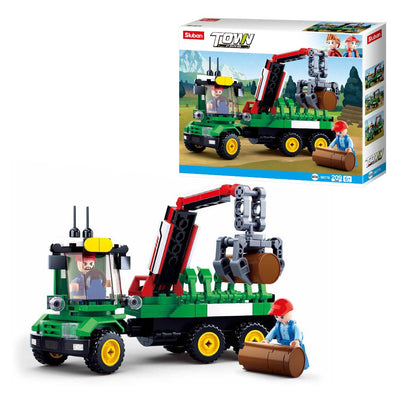 Log Trailer Building Blocks For Children( 209 Pieces)