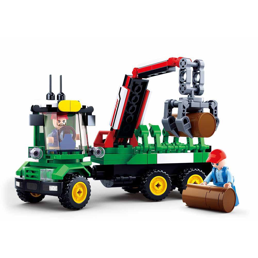 Log Trailer Building Blocks For Children( 209 Pieces)