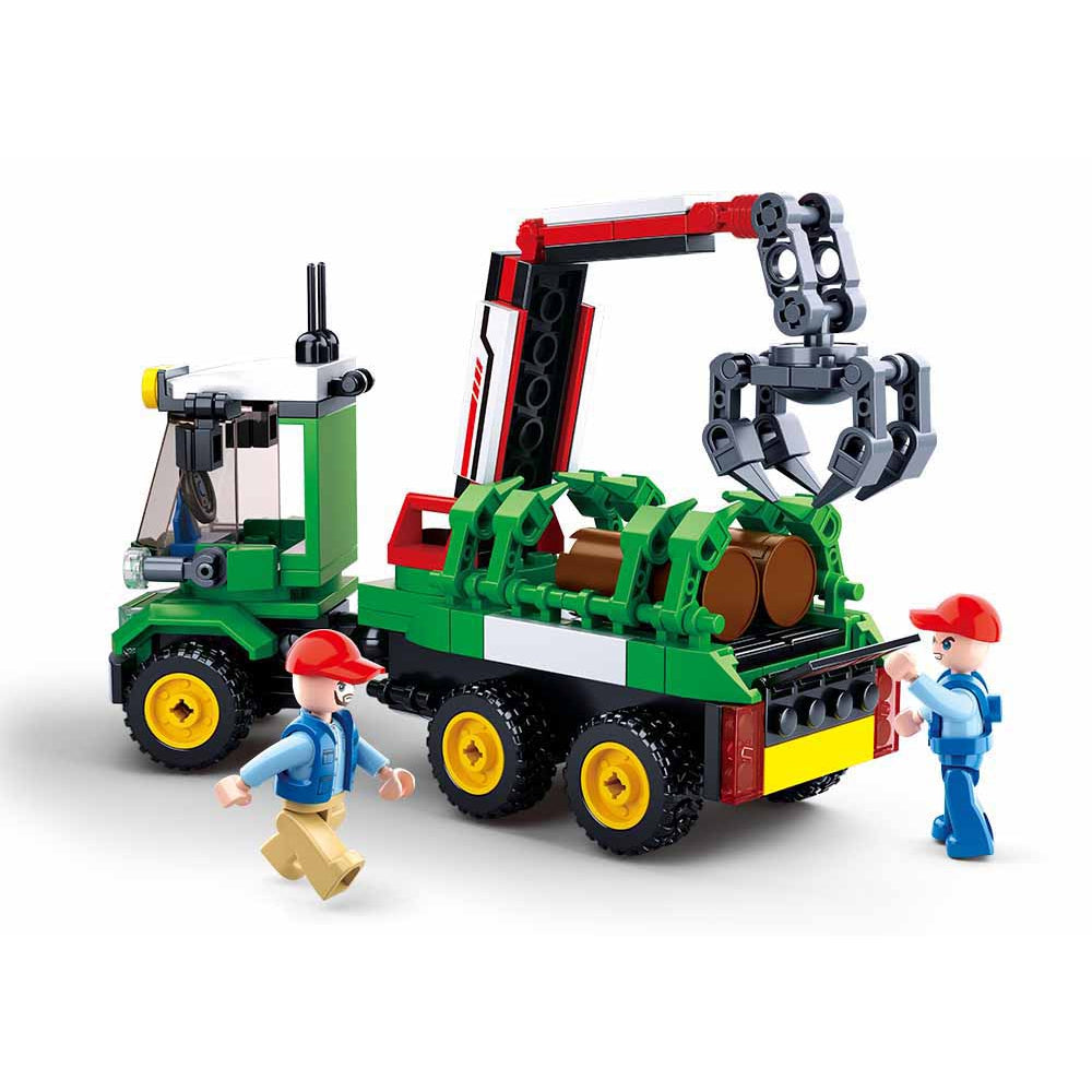 Log Trailer Building Blocks For Children( 209 Pieces)