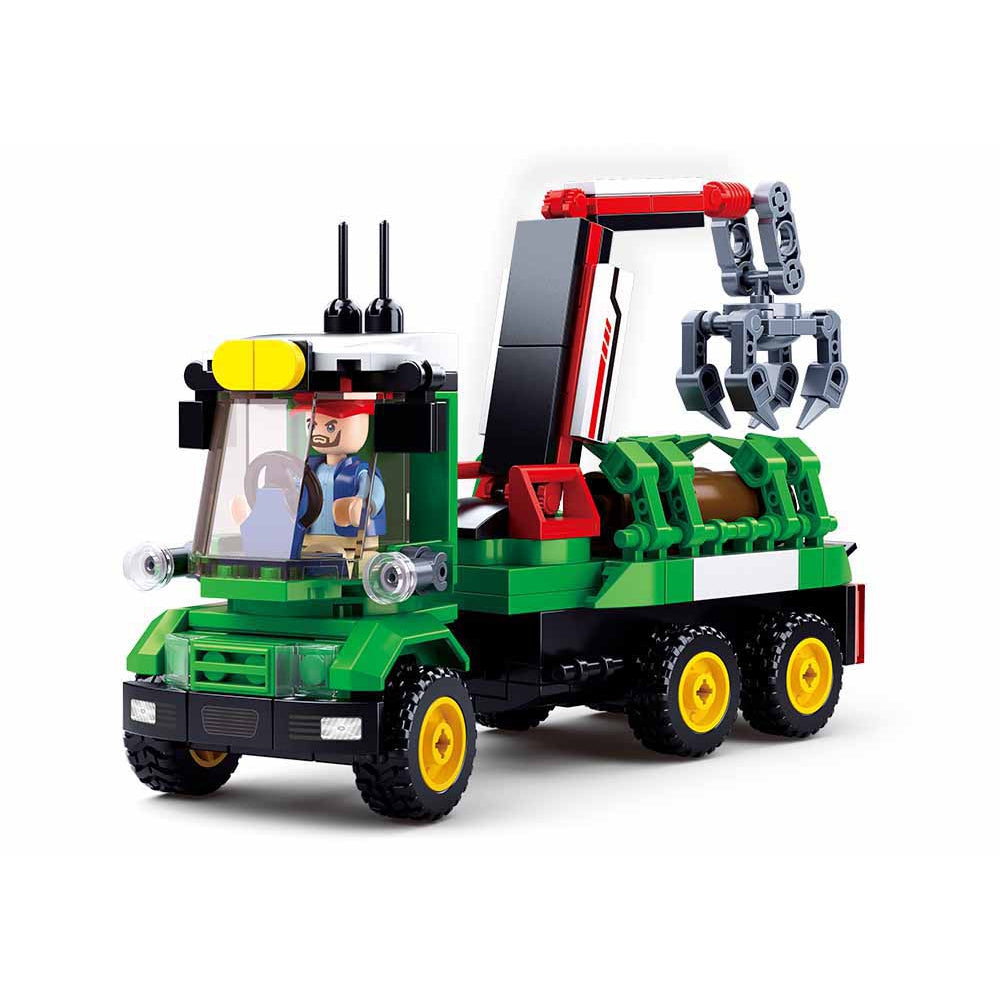 Log Trailer Building Blocks For Children( 209 Pieces)