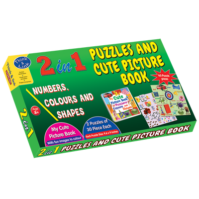 2 in 1  Puzzle - Numbers, Colours and Shapes
