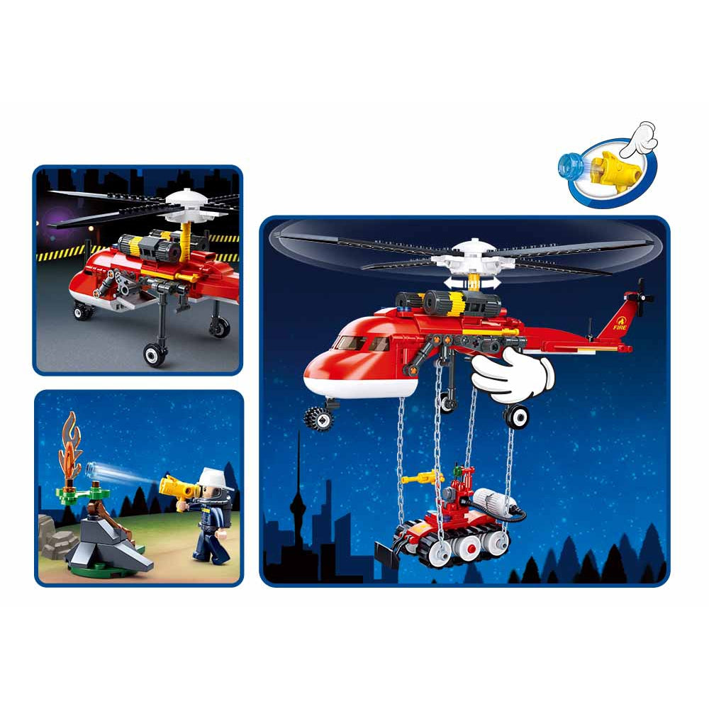 Fire-Helicopter Building Blocks For Children ( 325 Pieces)