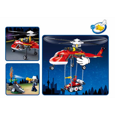 Fire-Helicopter Building Blocks For Children ( 325 Pieces)