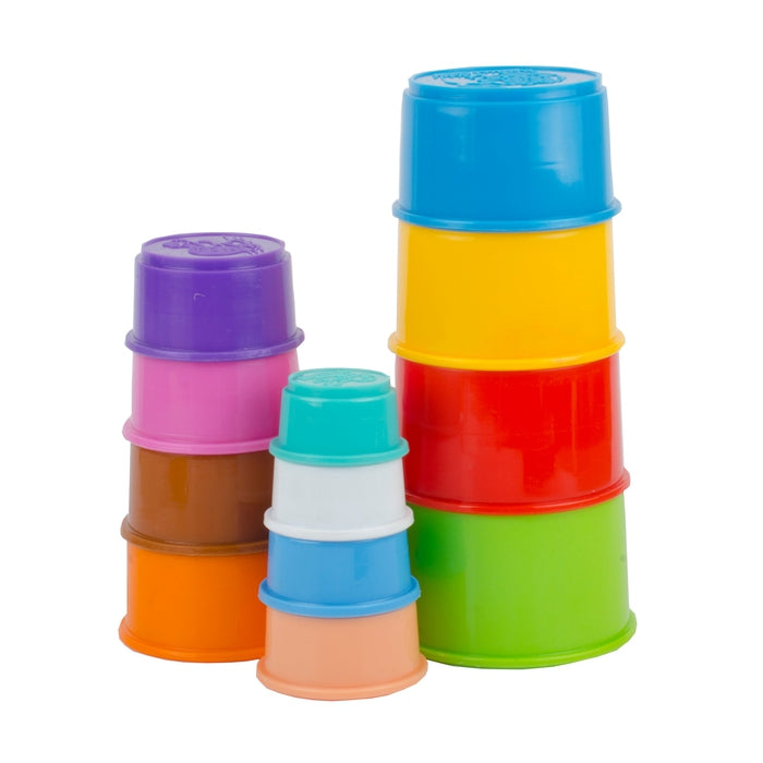 Build Up Beakers Stacking and Nesting Toy for Kids, Multicolour - (12 Pieces)