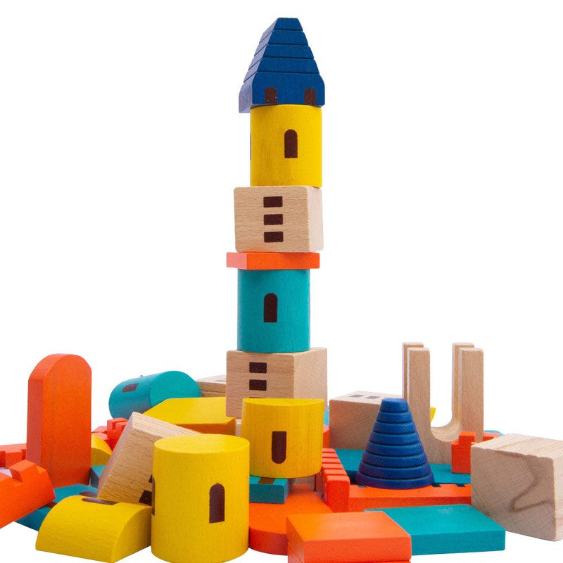 The Builder Wooden Toy ( 1 Years + ) Imagination and Creativity (Mini)