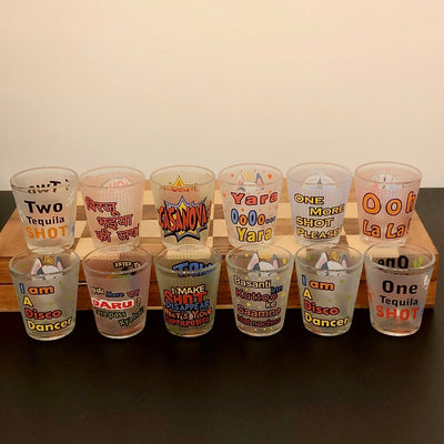 Quirky Shot Glasses With Funky Prints