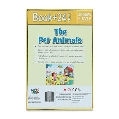 The Pet Animals- Jigsaw Puzzle (24 Piece + Educational Fun Fact Book)
