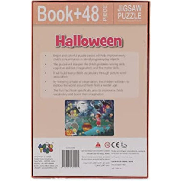 Halloween- Jigsaw Puzzle (48 Piece + Educational Fun Fact Book)