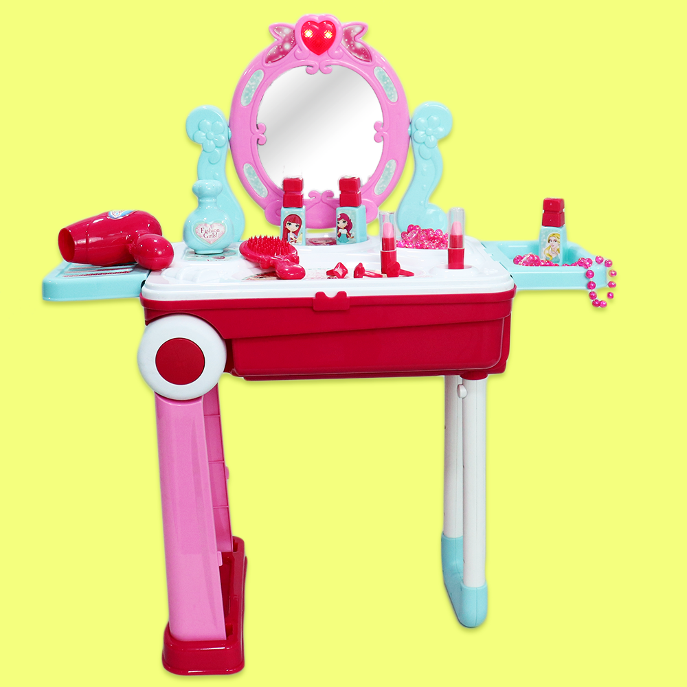 Fashion Set (2 in 1) with Suitcase Trolley Playset For Kids