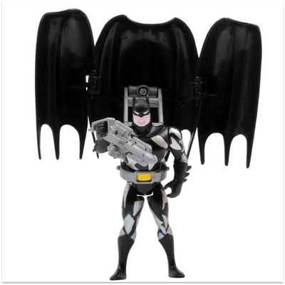 The knight of shining armour of Gotham city, Batman action figure with the lightening speed cape glider.