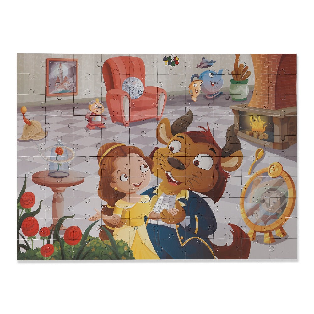 Beauty and the Beast - Jigsaw puzzle (100 Piece + 32 Pages illustrated story book)