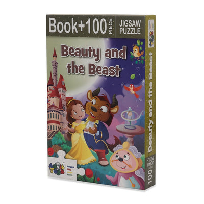 Beauty and the Beast - Jigsaw puzzle (100 Piece + 32 Pages illustrated story book)