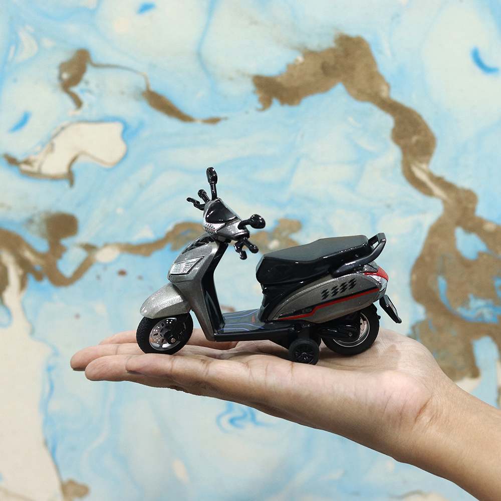 Greatly detailed and super cool replica model of Bestiva Scooty toy of length 4.8 inches.