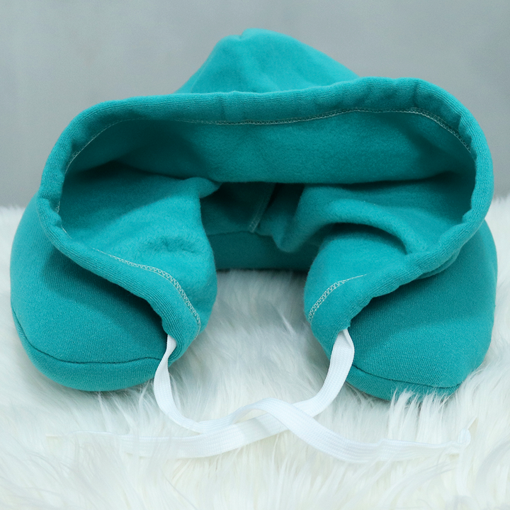 Hoodie Style Neck Pillow (Blue & Black)