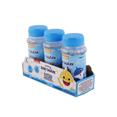 Bubble Magic Baby Shark Pack Of 3 118 ML Thick Viscous Concentrate Solution Bottle with Wand-Blow