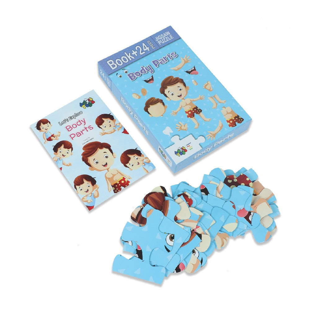 Body Parts - Jigsaw Puzzle (24 Piece + Educational Fun Fact Book Inside)