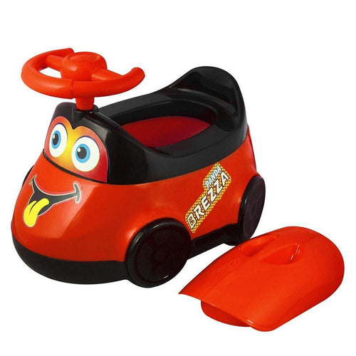 Muren Breeza Potty Training Seat - Red | Easy Grip Handles | Car (9 Months - 1.5 Years)