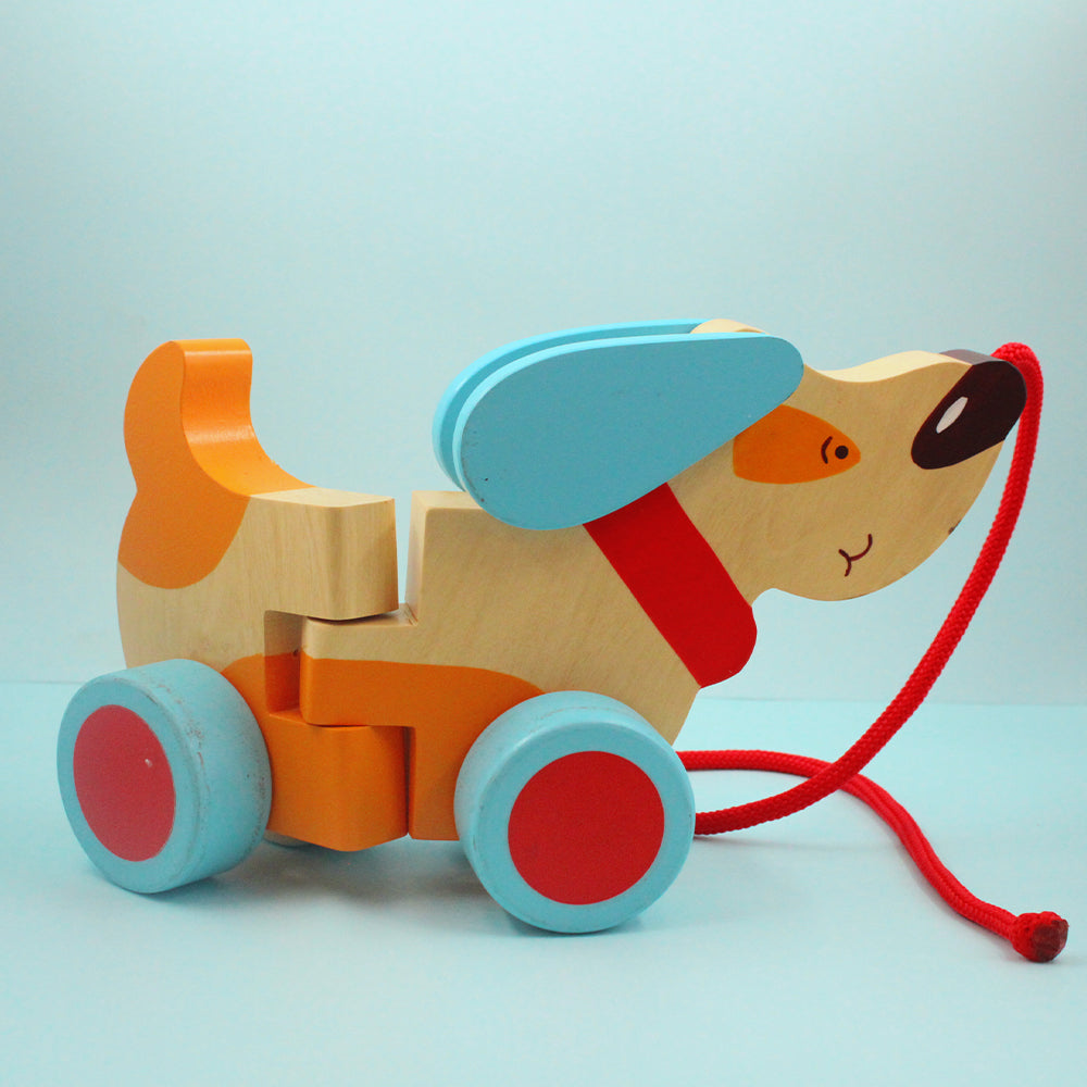 Bruno-The Dog - A Wooden Pull Along Toy