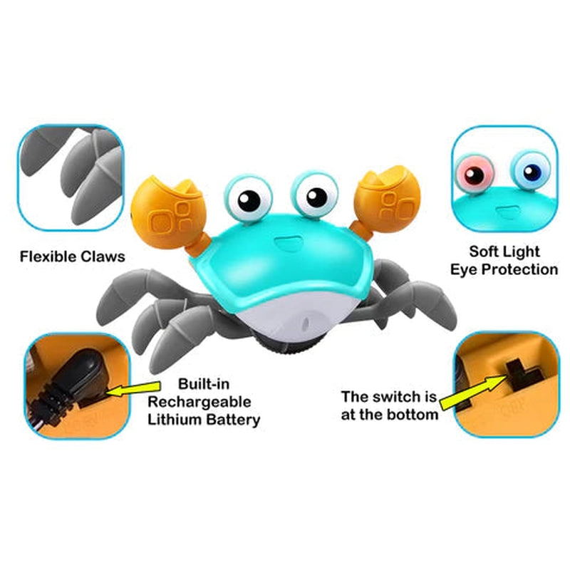 Musical Rechargeable Crawling Crab Toy (1-3 Years)