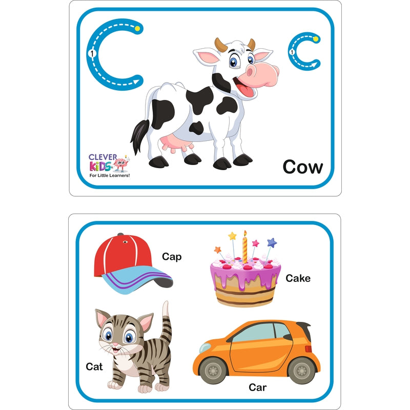 Alphabet Jumbo Flash Card (Flash cards with Fonts & Images)