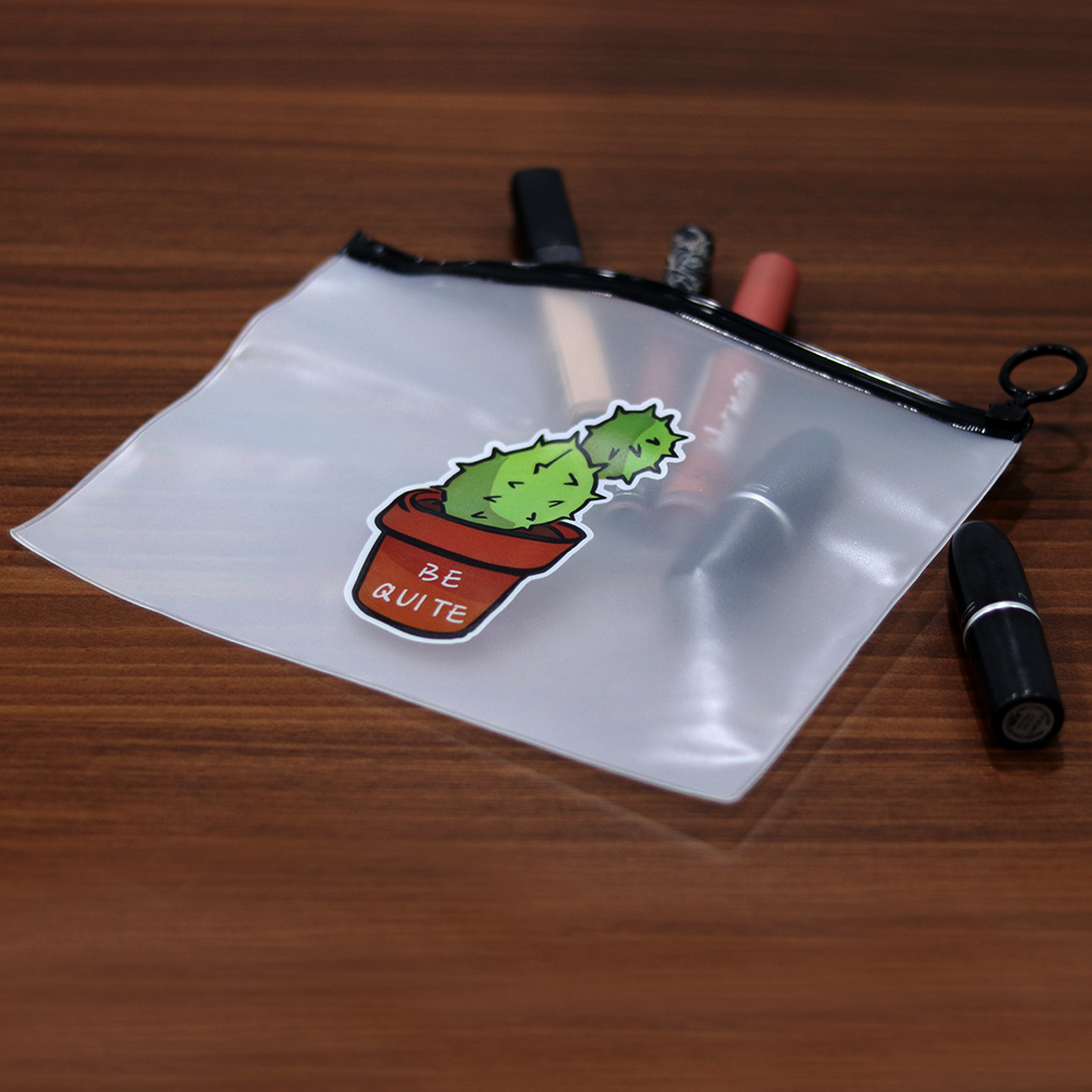 Cactus Pencil & Cosmetic Pouch
