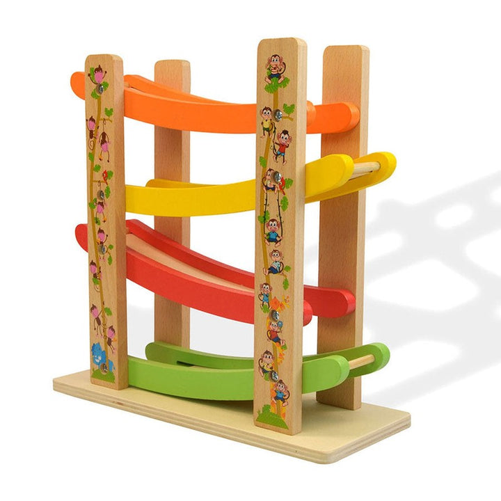 Speedy Wheels Wooden Ramp Racer with 4 Mini Cars (1.5-3 Years)