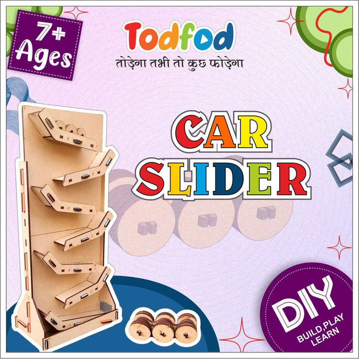 Wooden Self-Made Sliding Car Puzzle Game