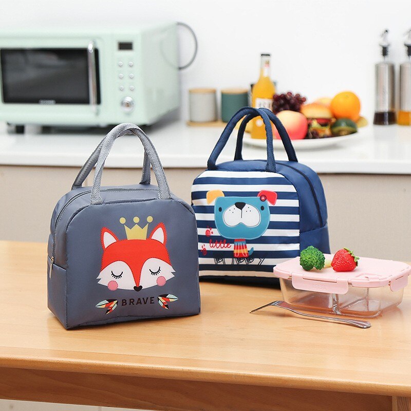 Cartoon Theme Insulated Thermal Lunch Box Bags - Assorted Colours