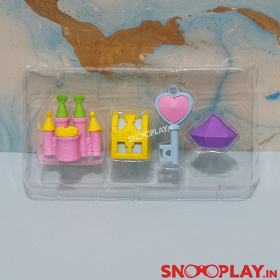 5 Packs of Princess Castle Erasers (Each Pack includes 4 Erasers) for Return Gifts