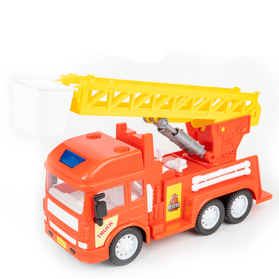 Friction Powered Realistic Fire Ladder Truck Toy