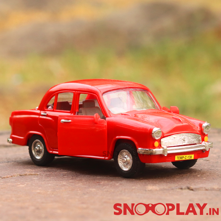 Coloured Ambassador Miniature Toy Car (Pull back car with Opening doors) - Assorted Colours