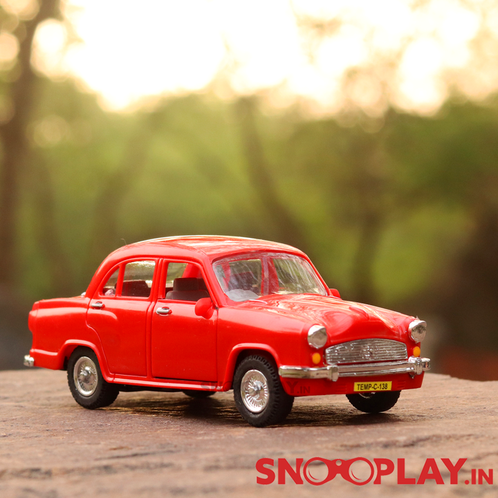 Coloured Ambassador Miniature Toy Car (Pull back car with Opening doors) - Assorted Colours