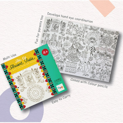 Play Combo Art of Ancient India Jumbo Colouring Sheet & Buzz Combo