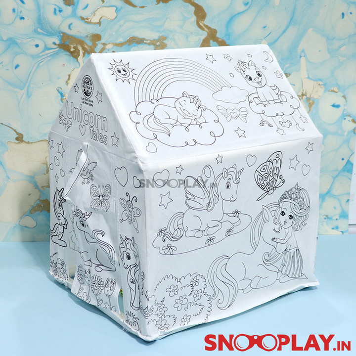 Ratna's Unicorn Theme Colouring Hut - Tent House (5-8 Years)