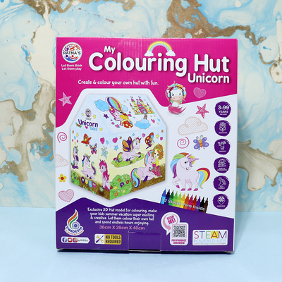My Colouring Hut (Unicorn Theme) - Kids Colouring Tent House