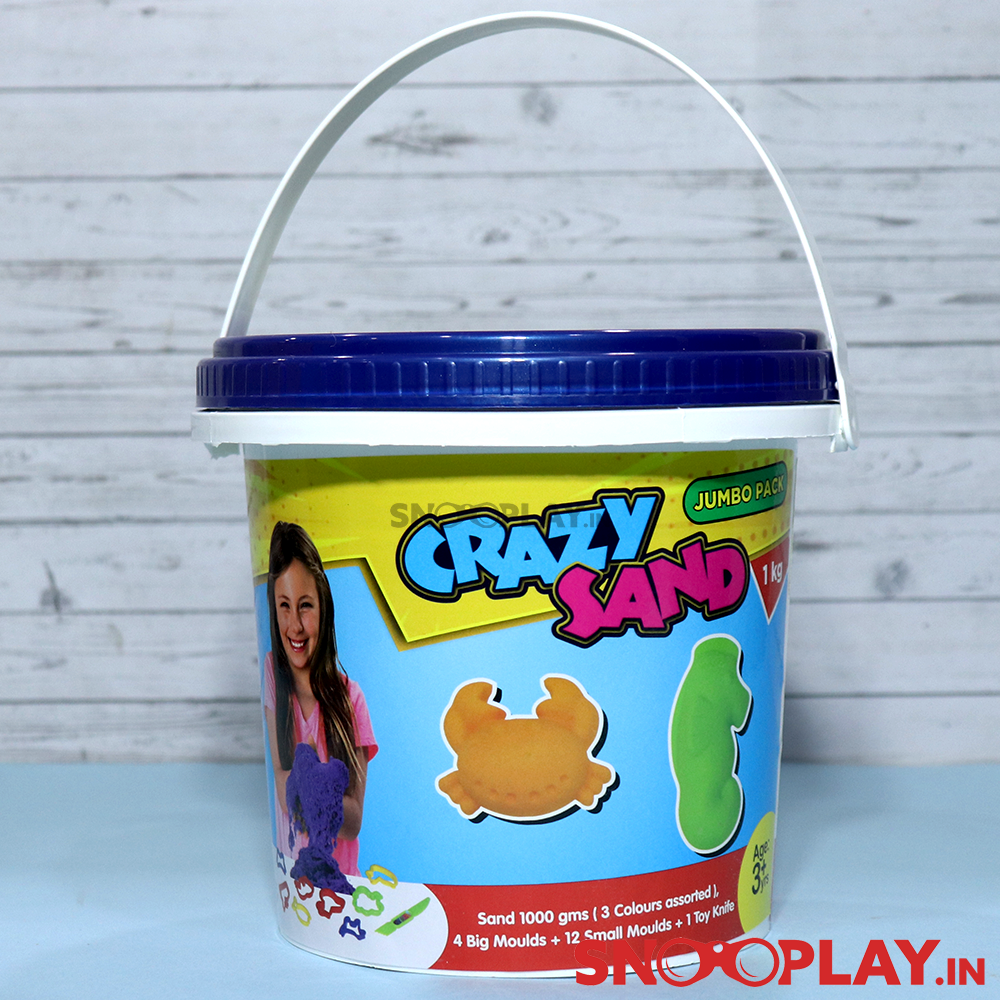 Crazy Sand Tub | 1 Kg Sand with 16 Moulds (2-8 Years)