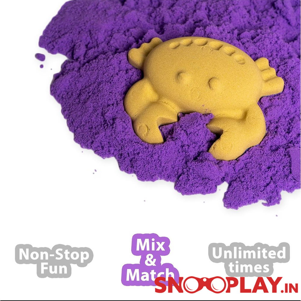 Crazy Sand Tub For Kids (1 Kg Sand With 16 Moulds)