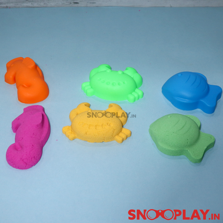 Crazy Sand Tub For Kids (1 Kg Sand With 16 Moulds)