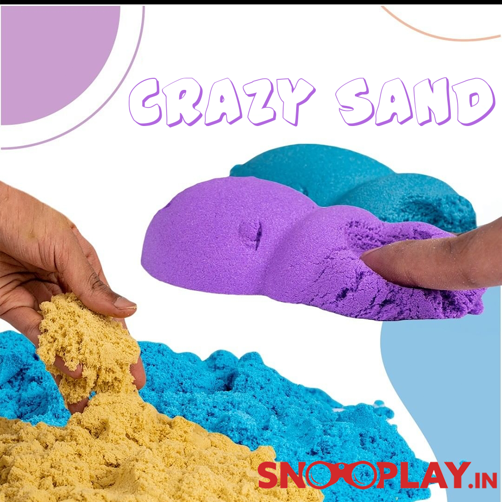 Crazy Sand Tub For Kids (1 Kg Sand With 16 Moulds)