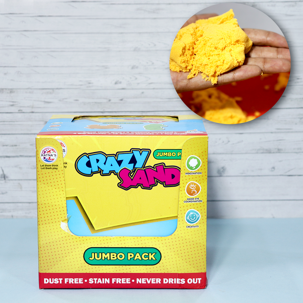 Crazy Sand Tub | 1 Kg Sand with 16 Moulds (2-8 Years)