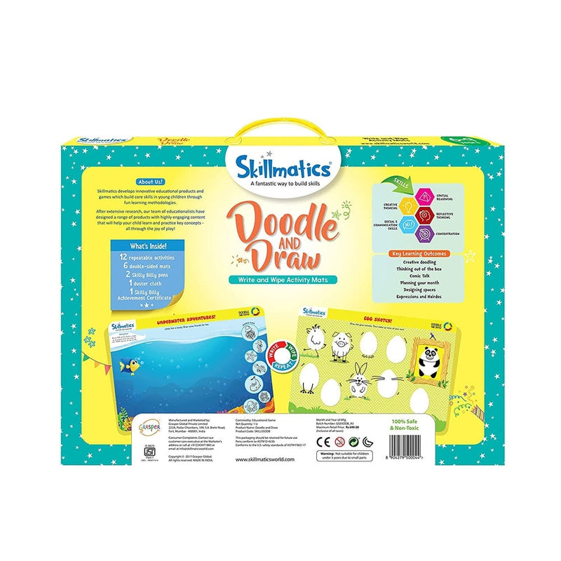 Doodle and Draw Write & Wipe Activity Mat (3-6 Years)