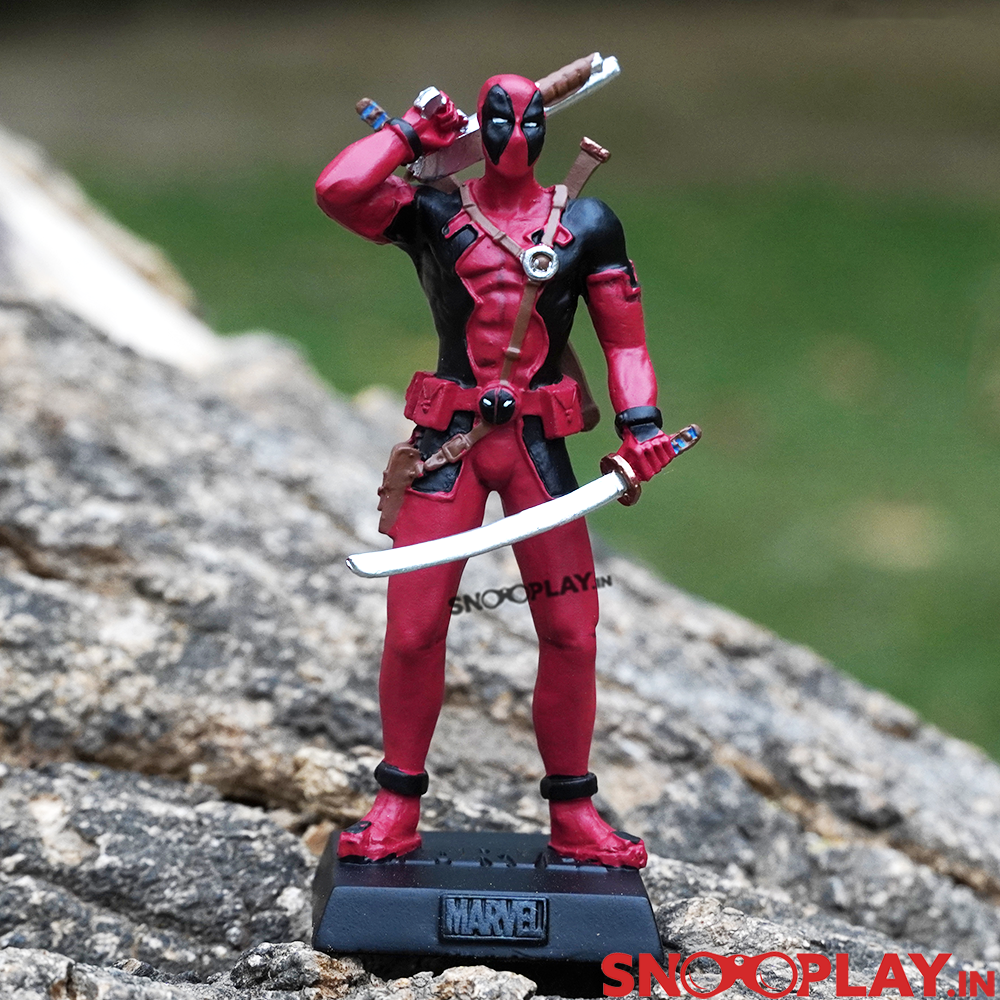 Deadpool marvel action figure that comes along with 16 page story booklet on the character inside.