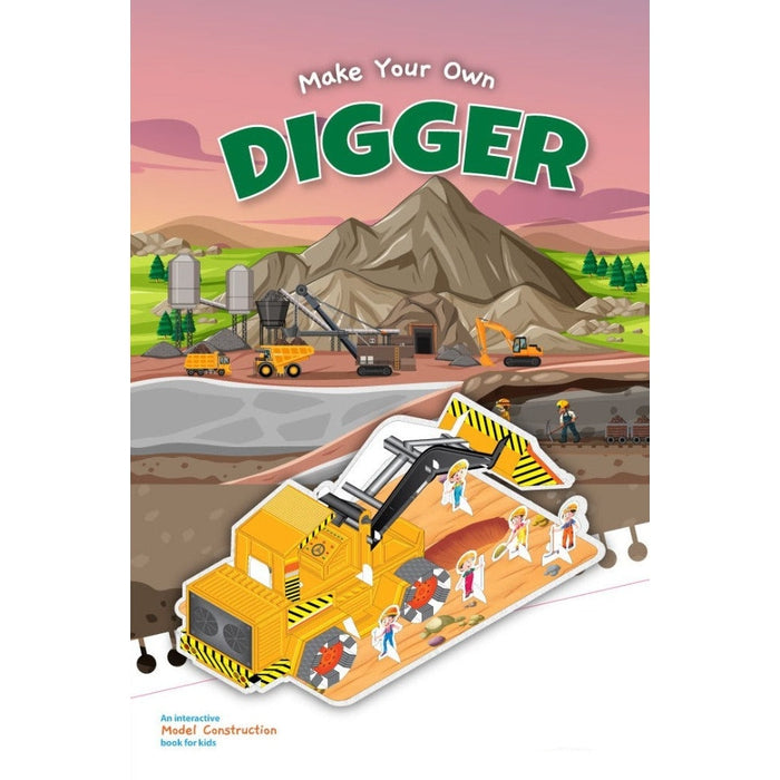 Make Your Own Digger  | 3D Paper Construction Model for Kids