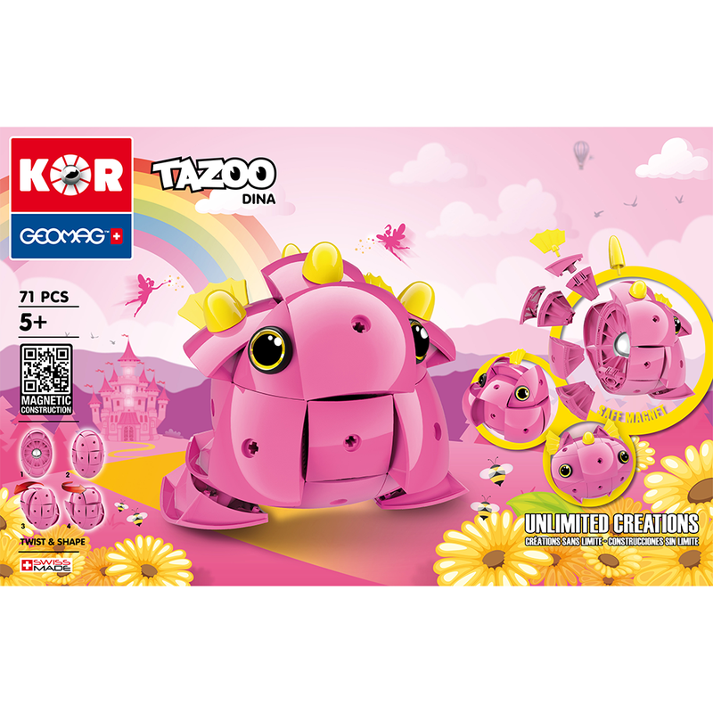 Magnetic KOR Tazoo Dina Construction Toys (71 Pieces)