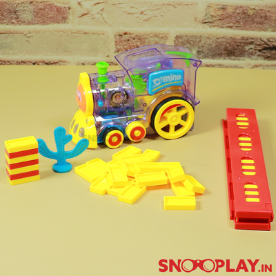 Domino Building Funny Train Toy For Kids (Music & Light)