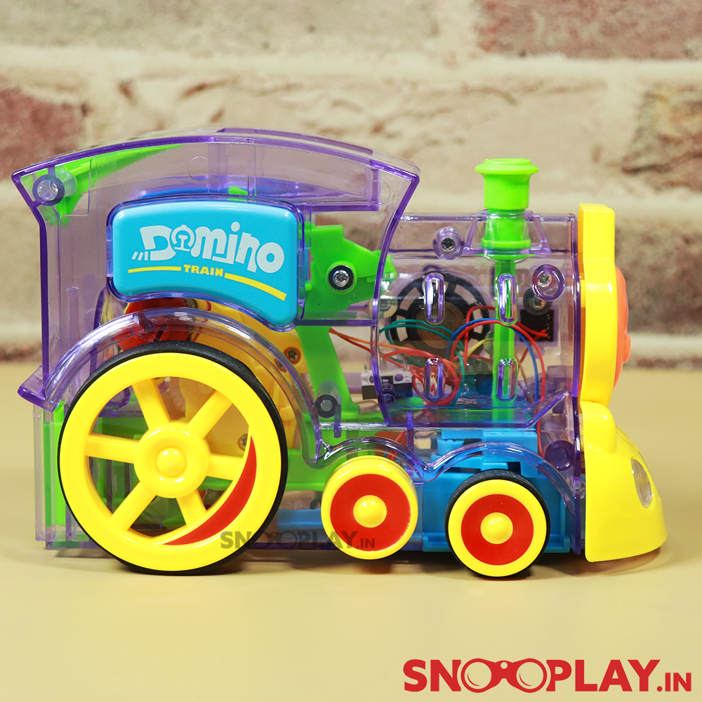 Domino Building Funny Train Toy with Music and Lights For Kids Minor Snooplay