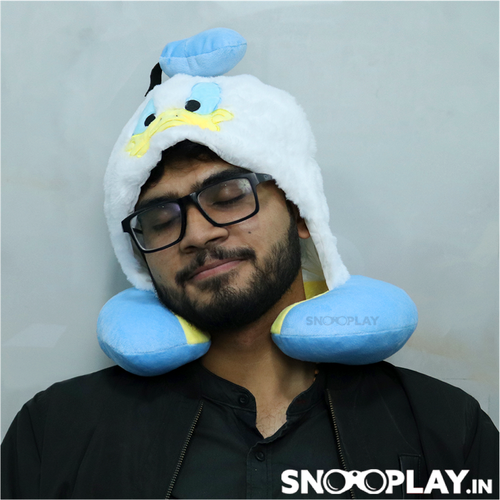 Donald Duck Neck Pillow (Hoodie Style)