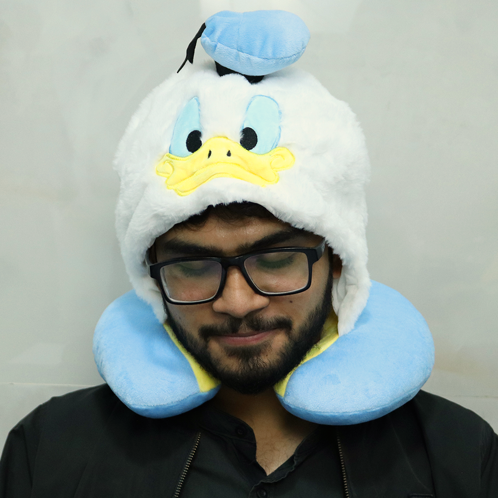Donald Duck Neck Pillow (Hoodie Style)