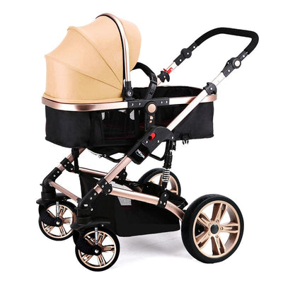 3 in 1 Pram stroller (Khaki) and Infant Car Seat  (COD Not Available)