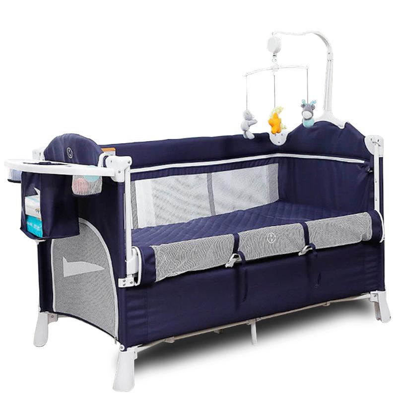 4 in 1 Baby Bedside Co-Sleeper Bassinet and Playpen with Rocker (Navy Blue) COD Not Available